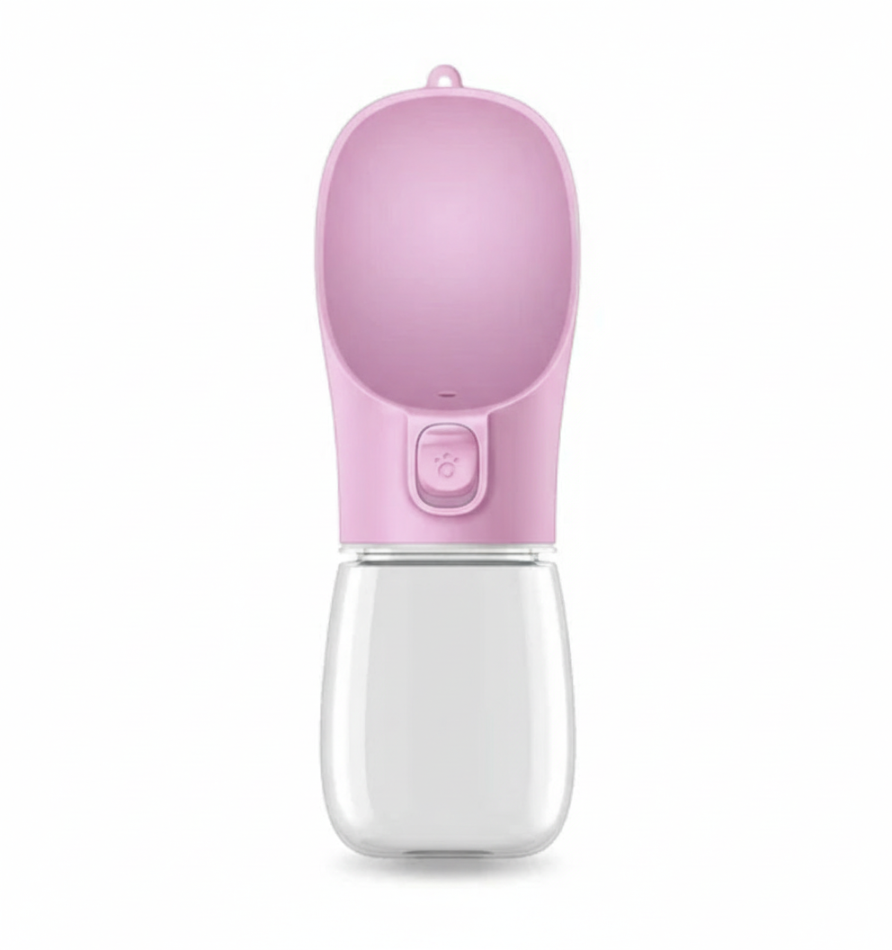 Pet water bottle in pink/lavender